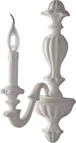 Leonardo Shabby White Wooden Wall Lamp 1 Light .14 P.24 BL180-AP1-BCO