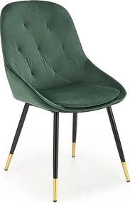 Krzesło tapicerowane K437 VELVET ciemnozielone
