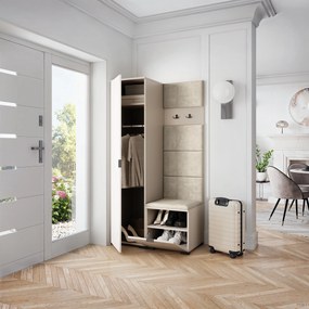 Masseno Garderoba LORI 95/181/51 cm Nowoczesna Szafa do Przedpokoju Kaszmir