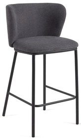 Ciemnoszary hoker (wysokość siedziska 65 cm) Ciselia – Kave Home