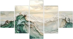 Obraz - 3D abstrakcja morza (125x70 cm)