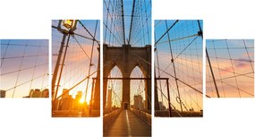 Obraz - Brooklyn Bridge, Manhattan, New York (125x70 cm)