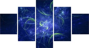 Obraz - niebieska abstrakcja (125x70 cm)