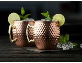Stalowe kubki w kolorze miedzi zestaw 2 szt. 400 ml Moscow Mule – Lyngby Glas