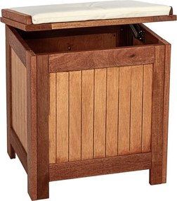 Skrzynia ogrodowa, kufer z poduszką 43 x 55 x 62 cm