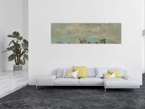 Obraz - Eugène Boudin, Beach Scene, reprodukcje (170x50 cm)