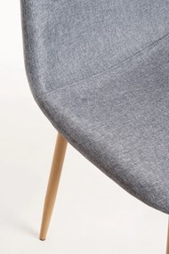 Zestaw 4 Krzese Teok Tkanina