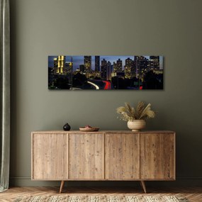 Obraz miasta nocą (170x50 cm)