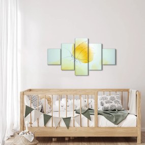 Obraz - Żółty motyl (125x70 cm)
