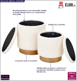 Komplet 2 puf ze schowkiem M8-M68