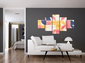 Obraz - Abstrakcja z wzorami retro (125x70 cm)