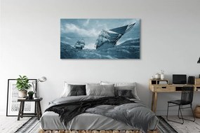 Fotoobraz na płótnie Statek podczas Morskiego Sztormu