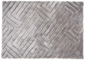 Dywan shaggy MAZE z efektem 3D – kolor szary – 160 × 230 cm