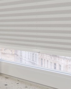 Plisa okienna na wymiar Harmonica kolor biały tkanina półprzezroczysta