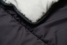 Całoroczna pikowana kołdra 140x200 cm z włókna pustego, czarna