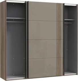 Szafa przesuwna 220 cm Savona 92411, dąb antyczny/beżowy połysk