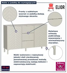 Elegancka komoda w jodełkę w kolorze kaszmir- Sageri 3X