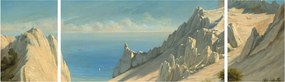 Obraz - Georg Emil Libert, View of Sommerspiret, the Cliffs of Møn, reprodukcje (170x50 cm)