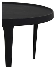 Czarne okrągłe stoliki zestaw 2 szt. ø 75 cm Tobias – Light &amp; Living