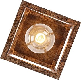 Industrialna lampa sufitowa rdzawo-brązowa - Cage