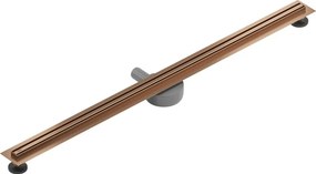 Mexen Flat 360° Slim odpływ liniowy obrotowy 120 cm, miedź szczotkowana - 1C41120