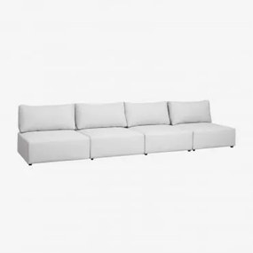 4-częściowa Modułowa Sofa Kata Tkaniny Beżowy Krem - Sklum