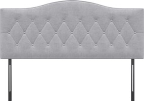 HOMCOM Zagłówek do łóżka tapicerowany kolor szarym topola poliester 185 x 8 x 134 cm
