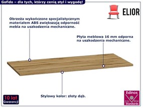 Blat na szafkę łazienkową 100 cm złoty dąb - Olia 6X
