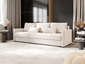 Kremowa welurowa sofa tapicerowana N4-M33