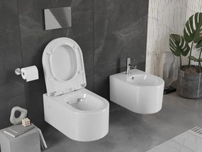 Mexen Sofia miska wc z deską wolnoopadającą twarda, biała połysk - 30798000