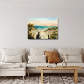 Obraz na szkle - Piaszczysta plaża (70x50 cm)