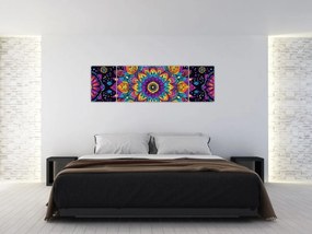 Obraz - Kalejdoskopowa mandala (170x50 cm)