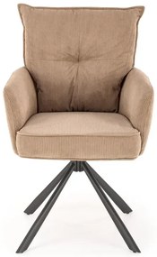 Krzesło tapicerowane K528 cappuccino obracane HALMAR