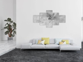 Obraz - Sowa, czarno - biały (125x70 cm)