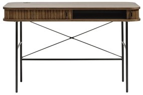 Biurko w dekorze dębu 60x120 cm Nola – Unique Furniture