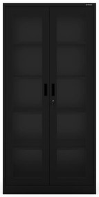 Szafa przeszkolona AMELIA 900 x 1850 x 400 mm, czarna