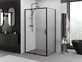 Mexen Exo kabina prysznicowa uchylna 100 x 80 cm, transparent, czarna - 819-100-080-70-00