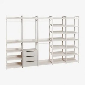 Modułowa Otwarta Szafa 5-częściowa Z Żelaza Velunis Gardenia Biel - Sklum