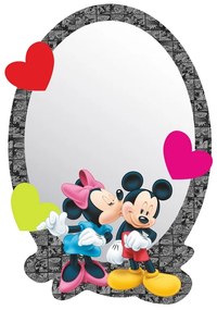 Lustro samoprzylepne dla dzieci Mickey i Minnie, 15 x 21,5 cm