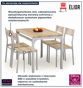 Stół z krzesłami dąb sonoma G9-K27