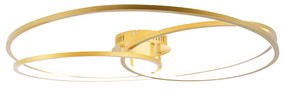 Złota lampa sufitowa 78 cm z wbudowanym LEDem 3-stopniowy ściemniacz - RowinDesignerski Oswietlenie wewnetrzne