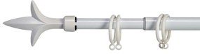 Biały metalowy karnisz VALANCE TRIDE 120-210 cm