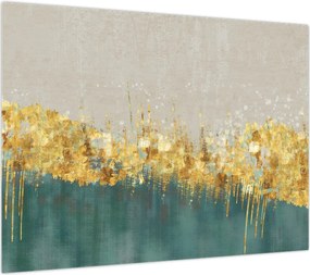 Obraz - Tekstura ze złotą dekoracją (70x50 cm)