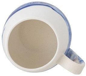 Biało-niebieskie kamionkowe filiżanki zestaw 4 szt. 250 ml Lyre – Bloomingville