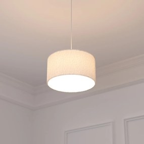 Lampa wisząca TINA, abażur bouclé, Ø 37 cm