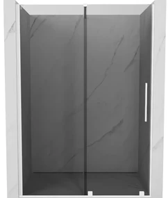 Mexen Velar drzwi prysznicowe rozsuwane 140 cm, grafit, białe - 871-140-000-41-20