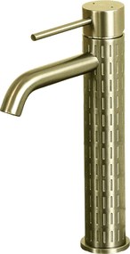 Architek bateria miedziana umywalkowa wysoka szczotkowane złoto