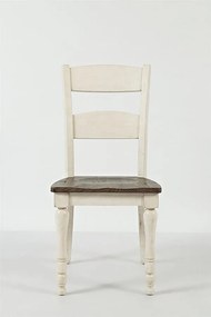 Krzesło 48x101,5x59 cm białe brązowe Avola AV1706-401KD