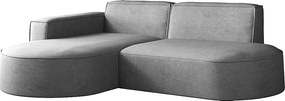 Narożnik w kształcie L Modena Studio, tkanina Salvador, Szary, Lewy