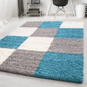 Dywan Shaggy Life szaro-turkusowy  80 cm x 250 cm